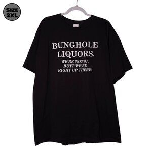 Bunghole Liquors: We're Not #1 USED Shirt (2XL, Black, Salem, Massachusetts)